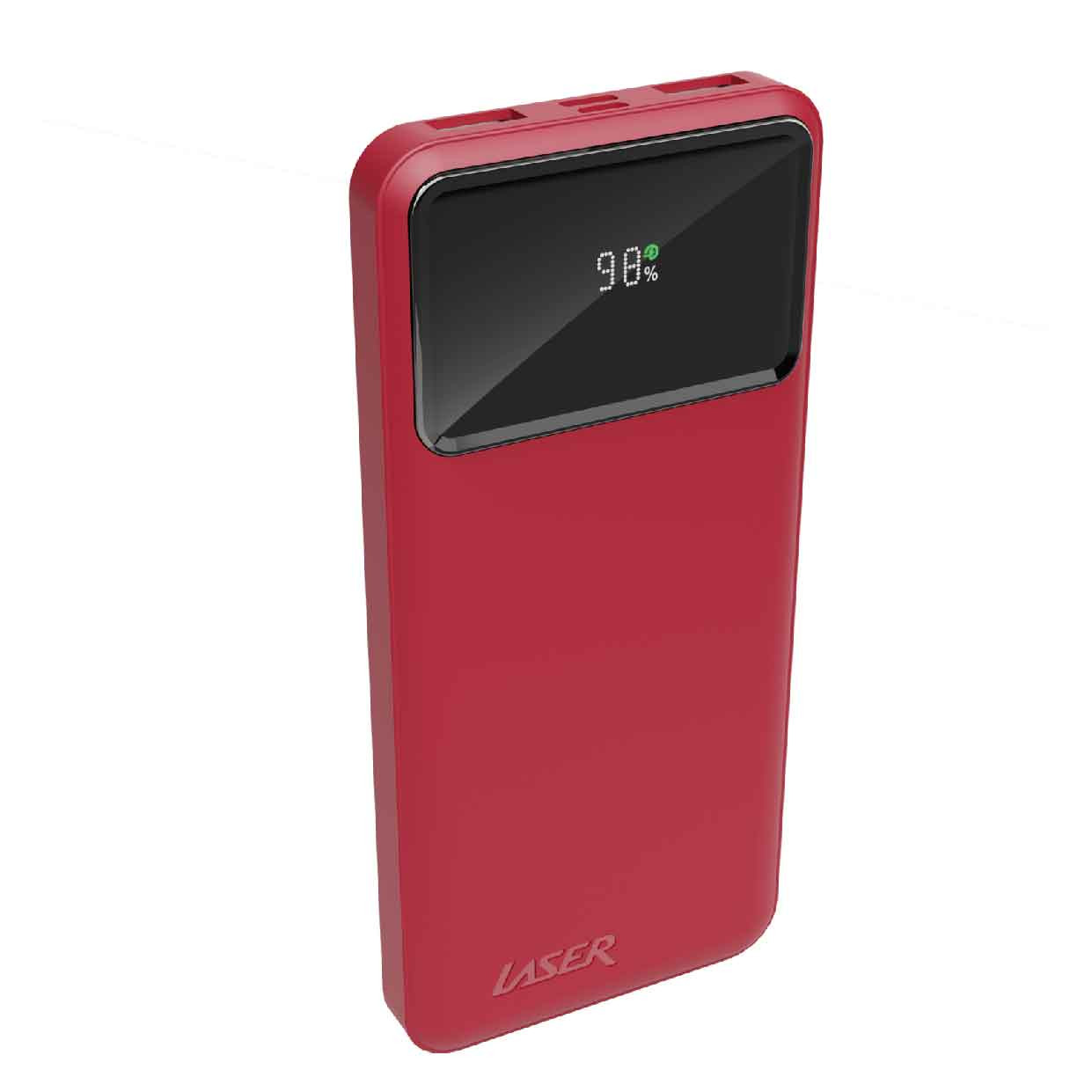 Laser 10000mAh Powerbank 18W PD with LED Indicator Red - Image 1
