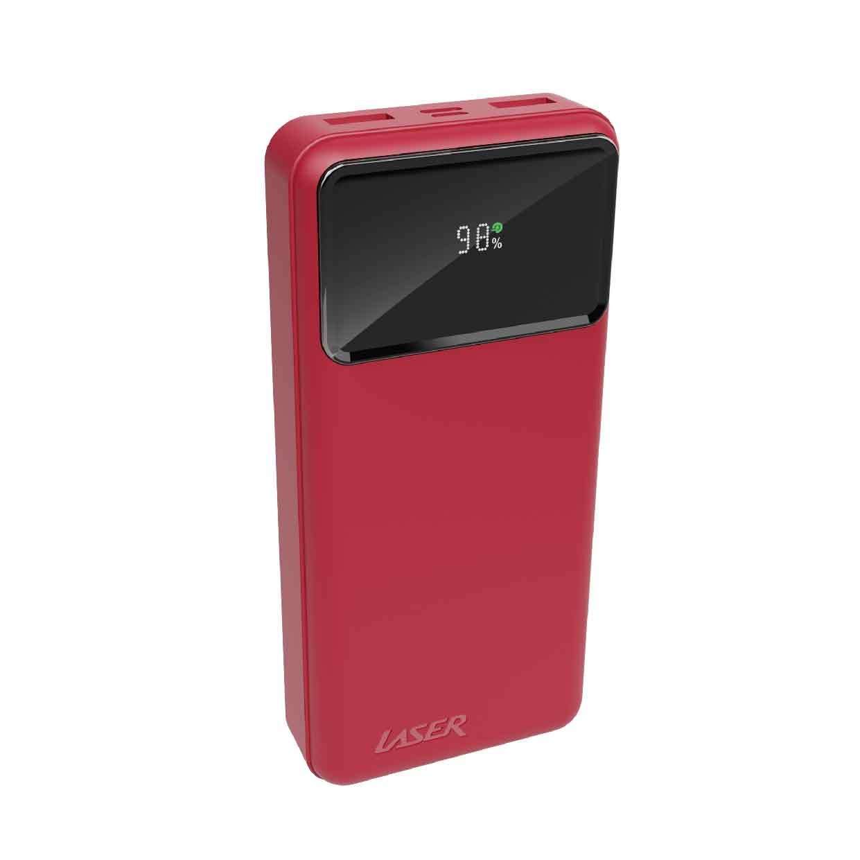 Laser 20000mAh Powerbank 18W PD with LED Red - Image 1