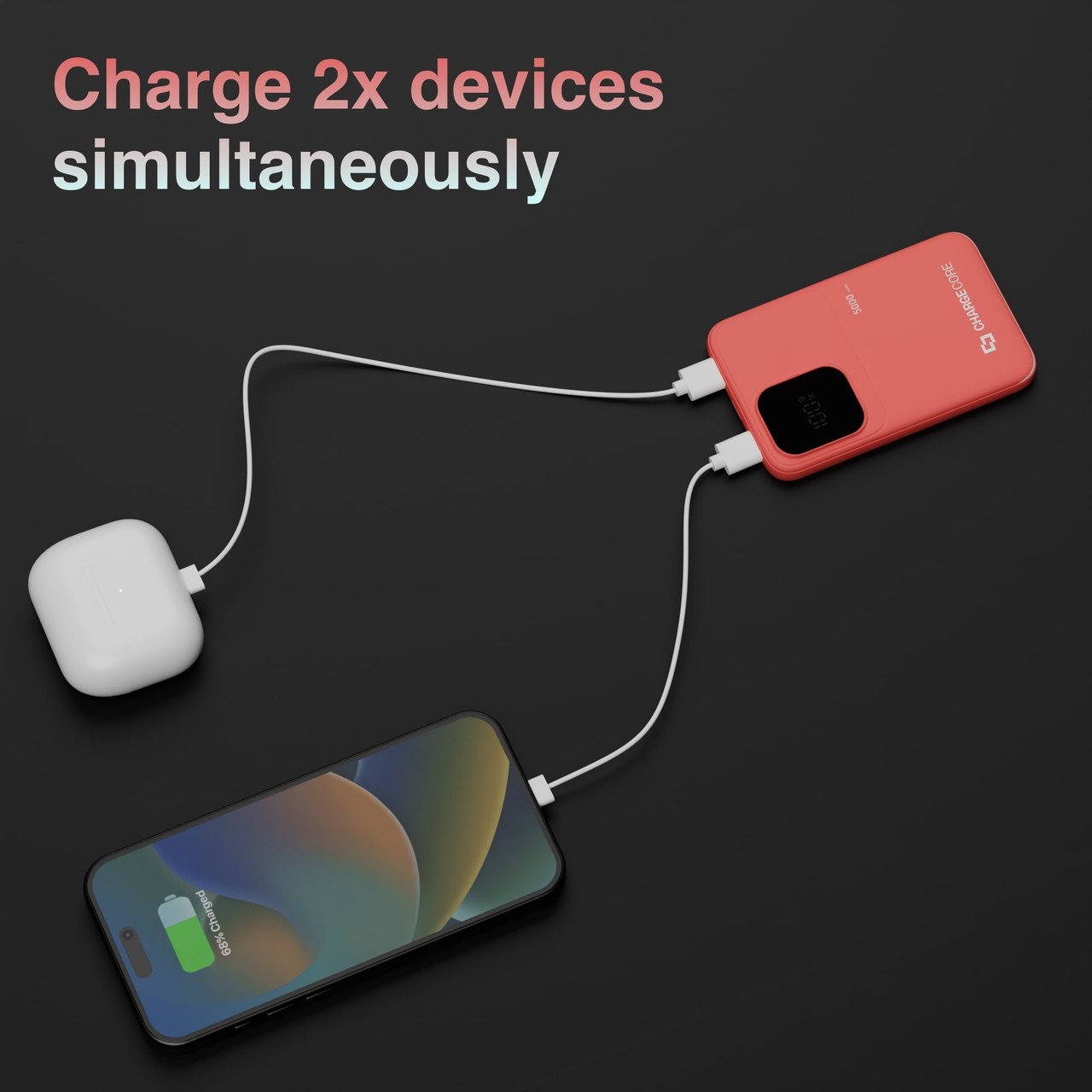 ChargeCore SafeCharge Max 5K - Sunset Coral - Image 3