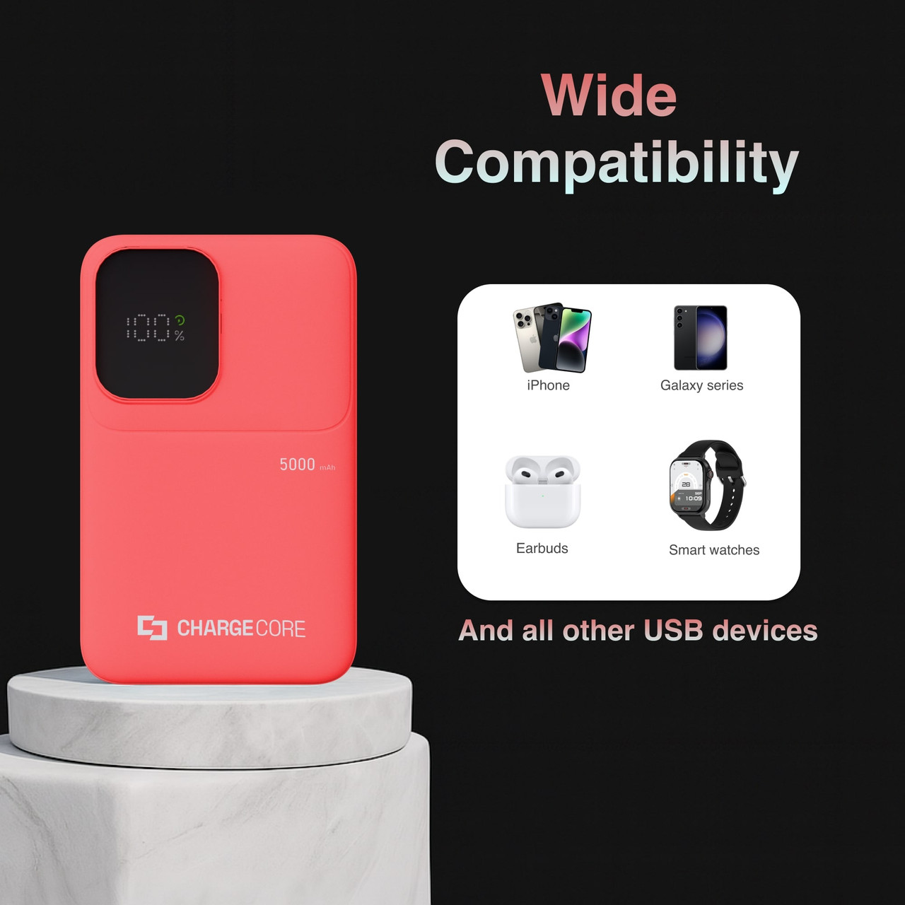 ChargeCore SafeCharge Max 5K - Sunset Coral - Image 7