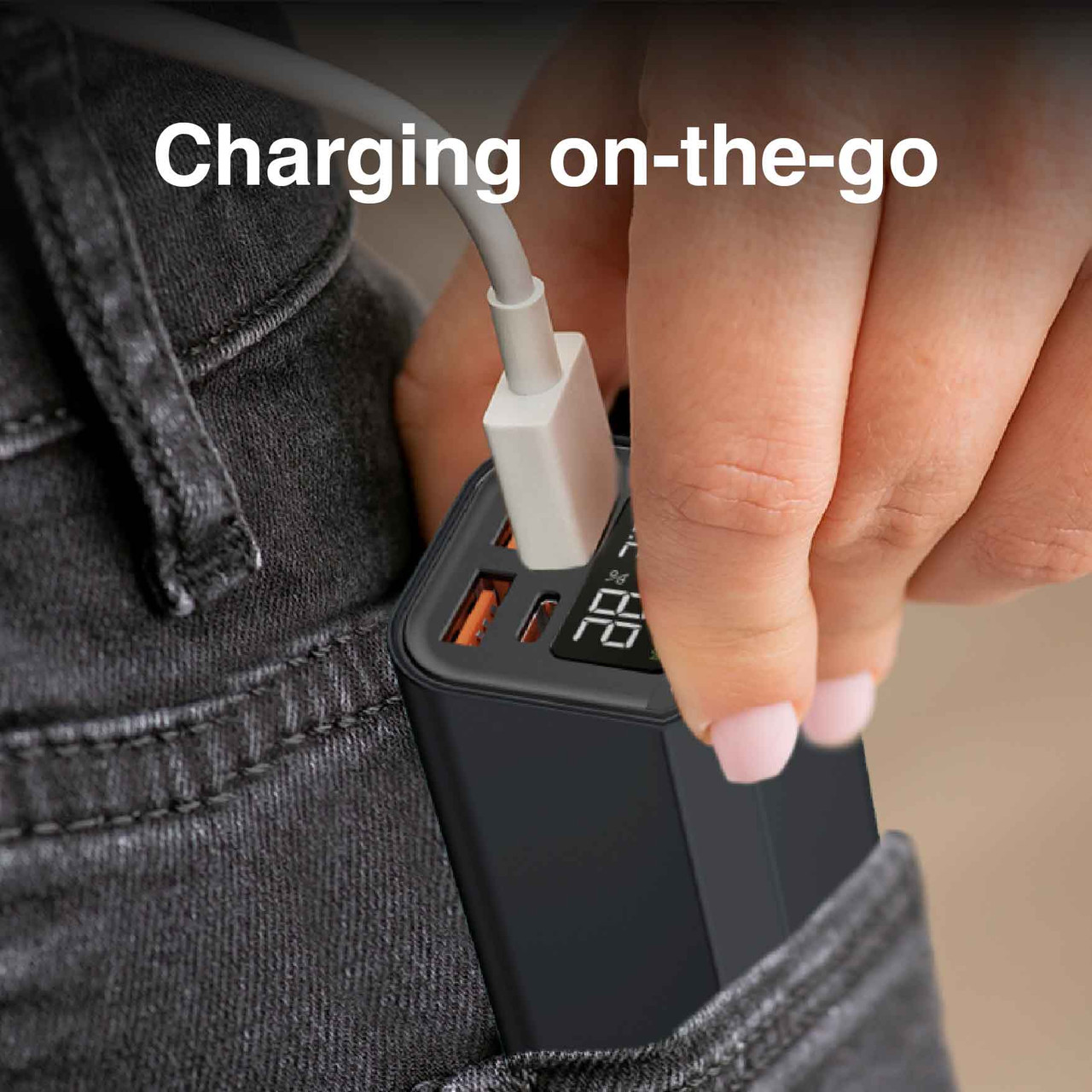 Laser 100W PD 20000mAh Laptop Power Bank Black - Image 2