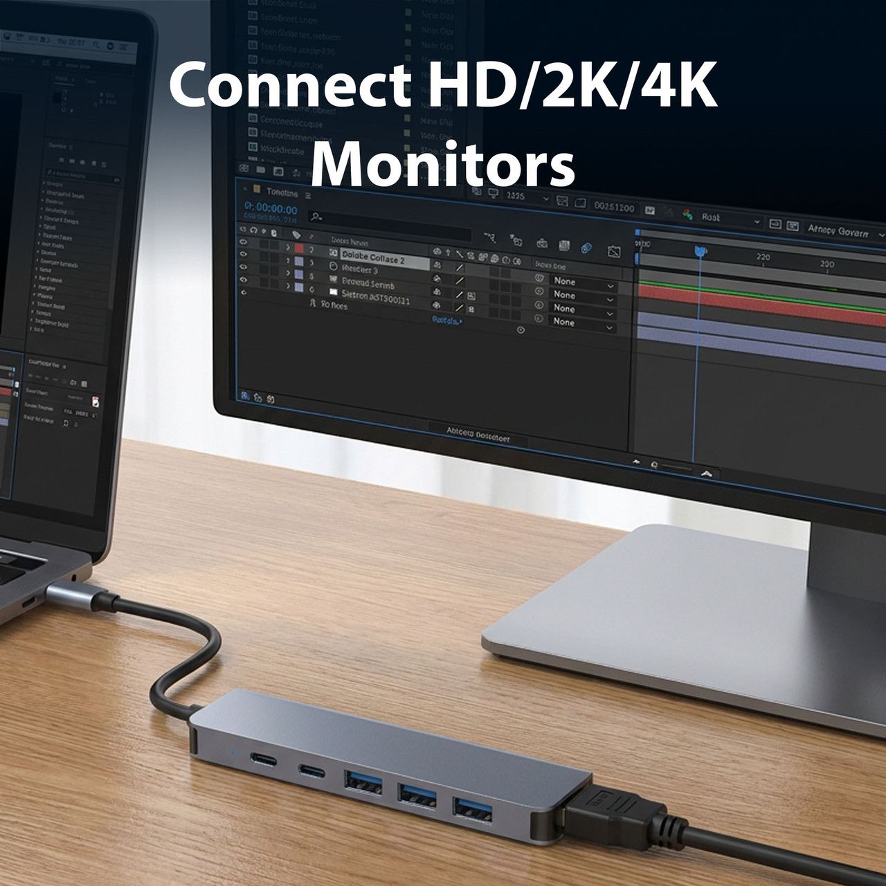 Laser USB-C 6-in-1 Multi-Port Hub with 4K HDMI and 100W PD Charging - Image 5