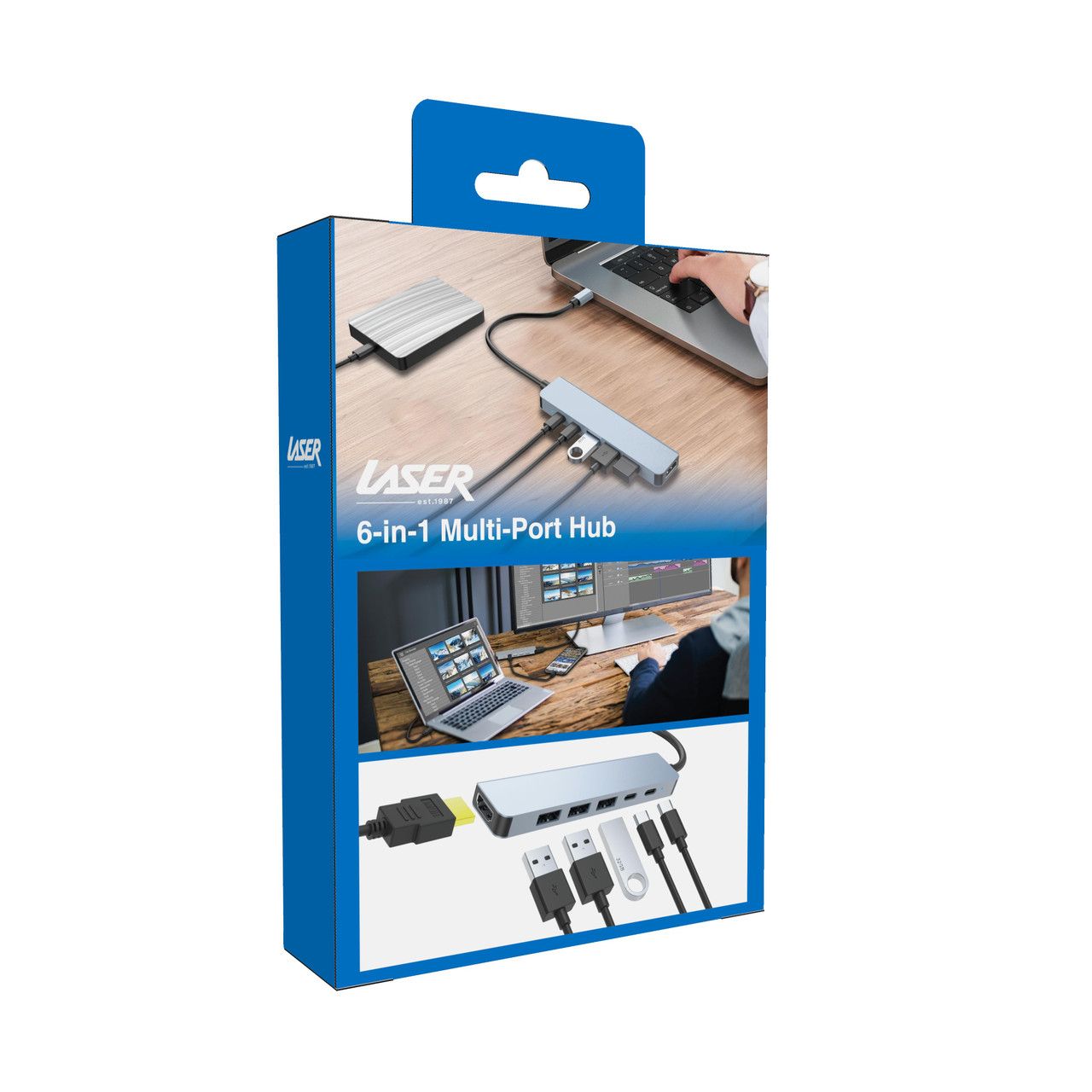 Laser USB-C 6-in-1 Multi-Port Hub with 4K HDMI and 100W PD Charging - Image 8