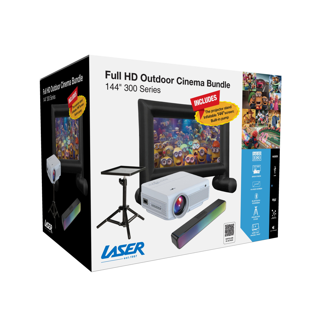 Laser 1080P Outdoor Cinema Bundle 144 Inch - Image 7
