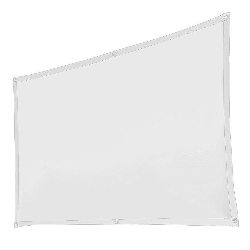100 Inch White Projector Screen with Setup Kit - Image 2