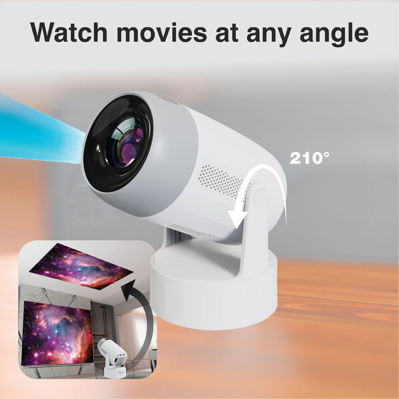 Laser Android LED Projector with Battery 1080p - Image 5