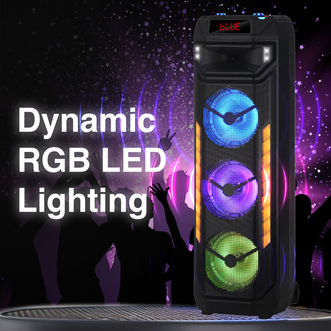Laser RGB Tower Speaker with 40W Sound - Image 2