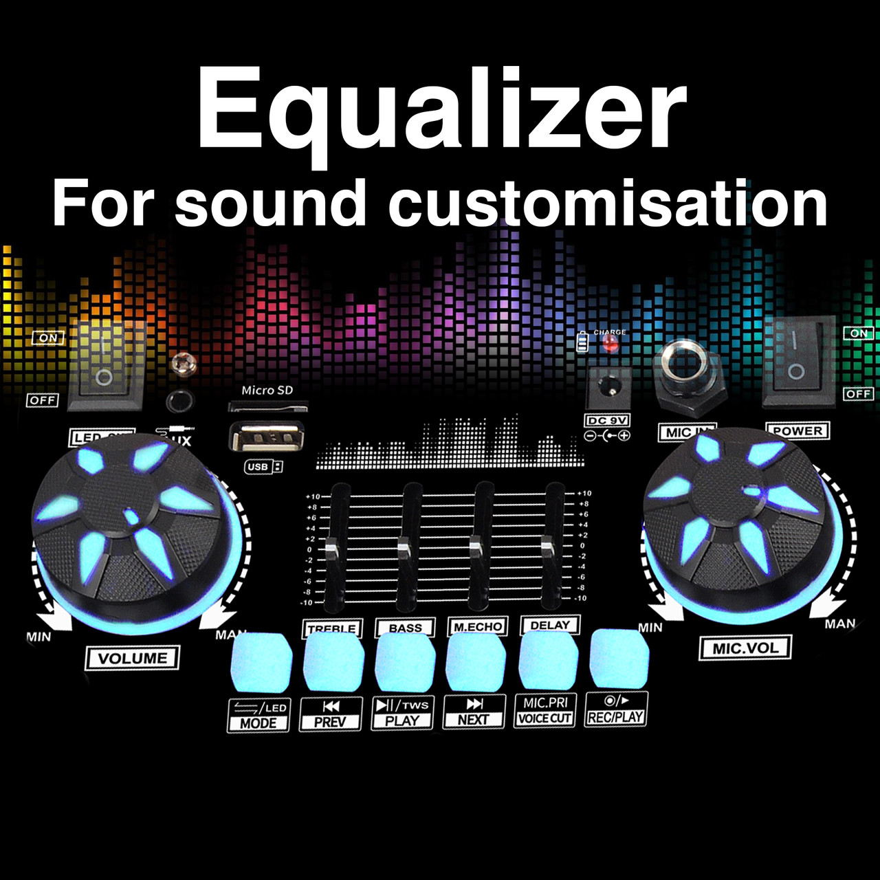 Laser RGB Tower Speaker with 40W Sound - Image 6