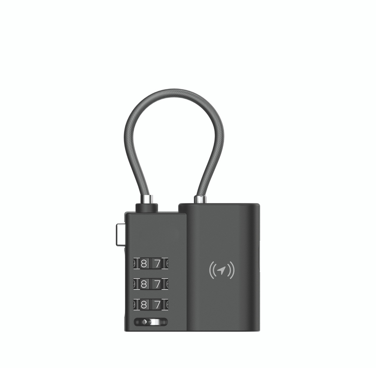 Laser TSA Lock Smart Tag with Rechargeable Battery Black - Image 8