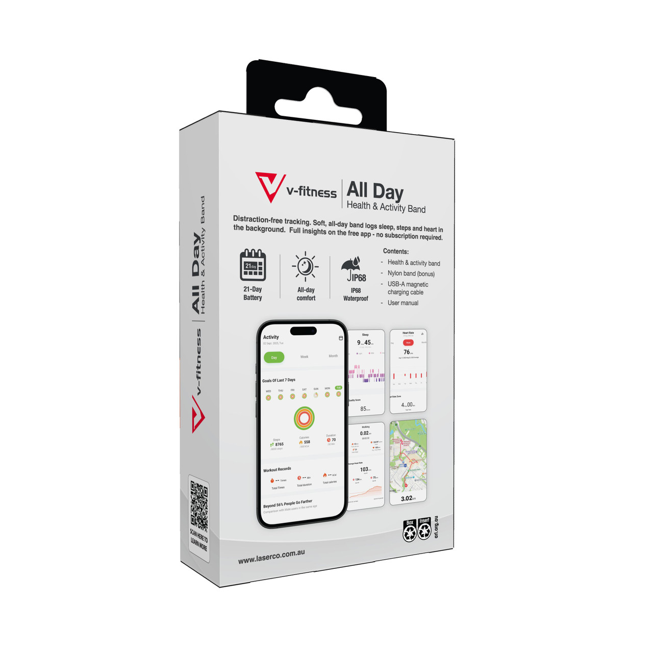 V-Fitness Smart Band Silver - Image 5