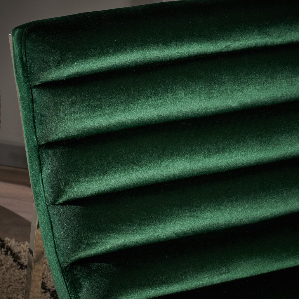Glorie Emerald/Green Velvet Sofa Accent Chair ArmChair - Image 2