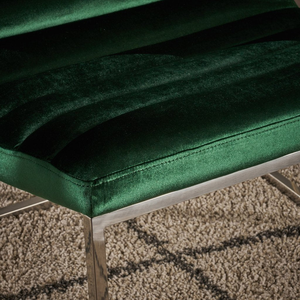 Glorie Emerald/Green Velvet Sofa Accent Chair ArmChair - Image 3