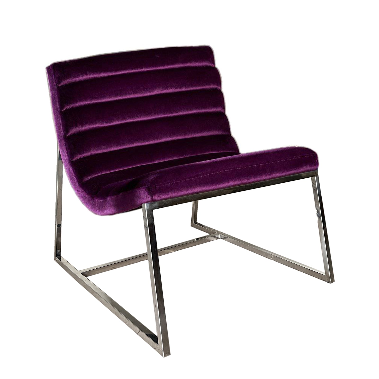 Glorie Plum Velvet Sofa Accent Chair ArmChair - Image 5