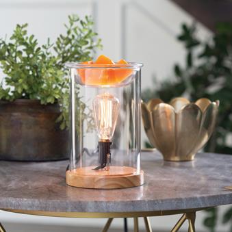 Wood & Glass Vintage Bulb Illumination Warmer - Image 1