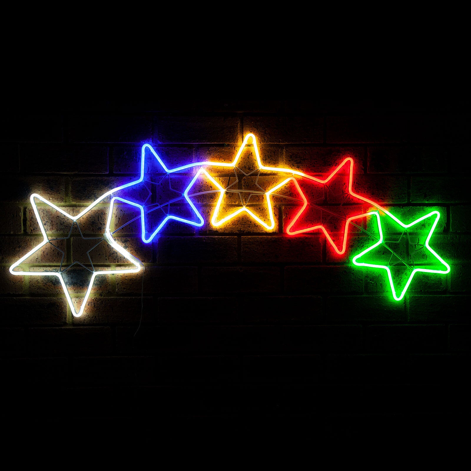 Samland 120x48cm Flex Neon Led Rope Light 5 Stars Christmas Decoration - Image 1