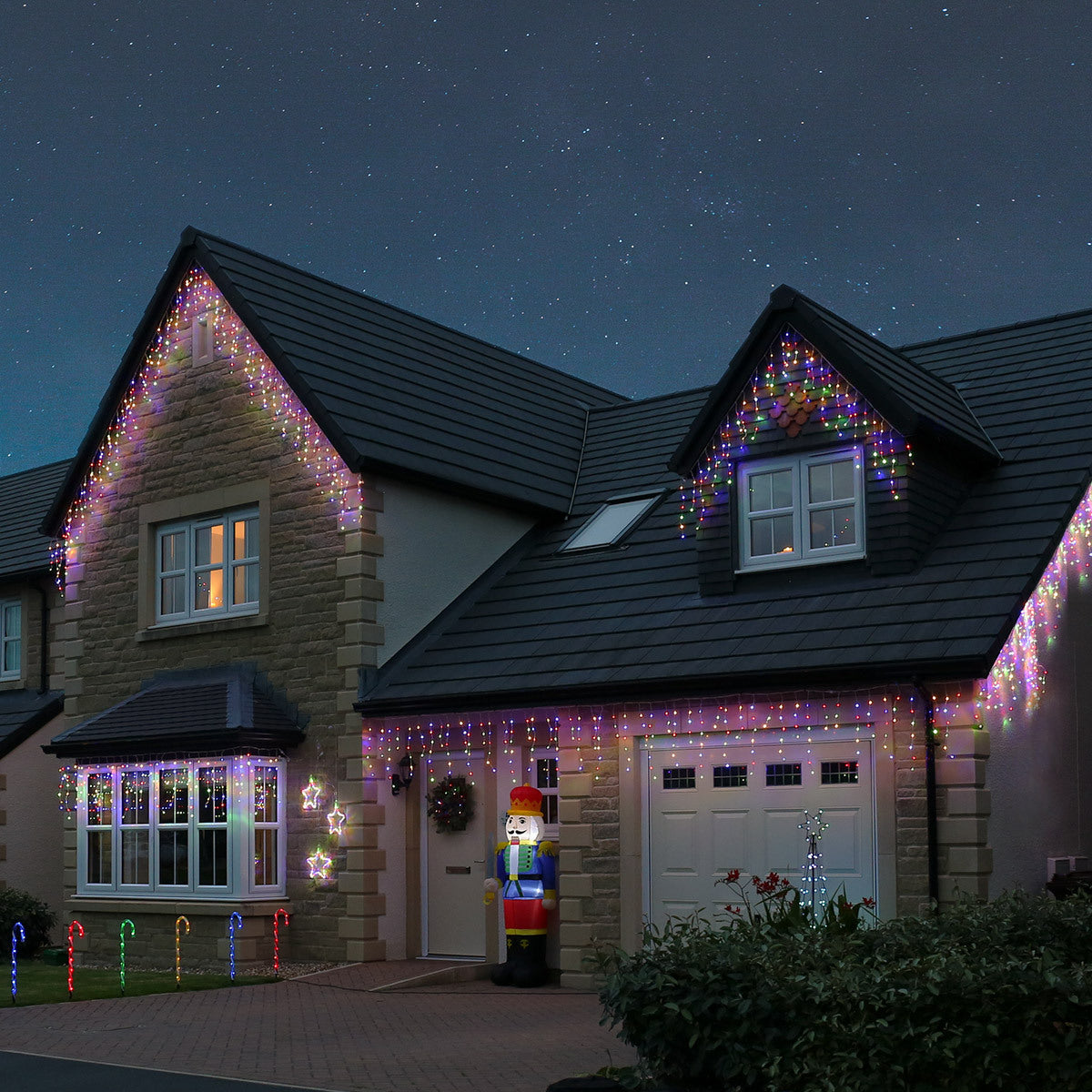 Samland 36M 1200 Led Icicle Light for Christmas Decoration in Multi Colour - Image 1