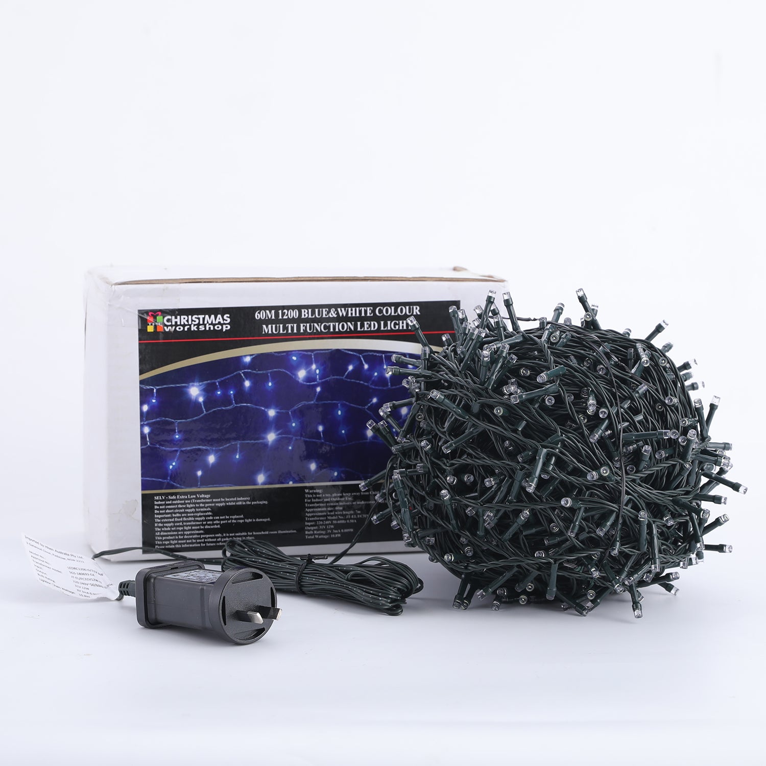 Samland 1200 Led Christmas Fairy Light Blue & White - Image 4