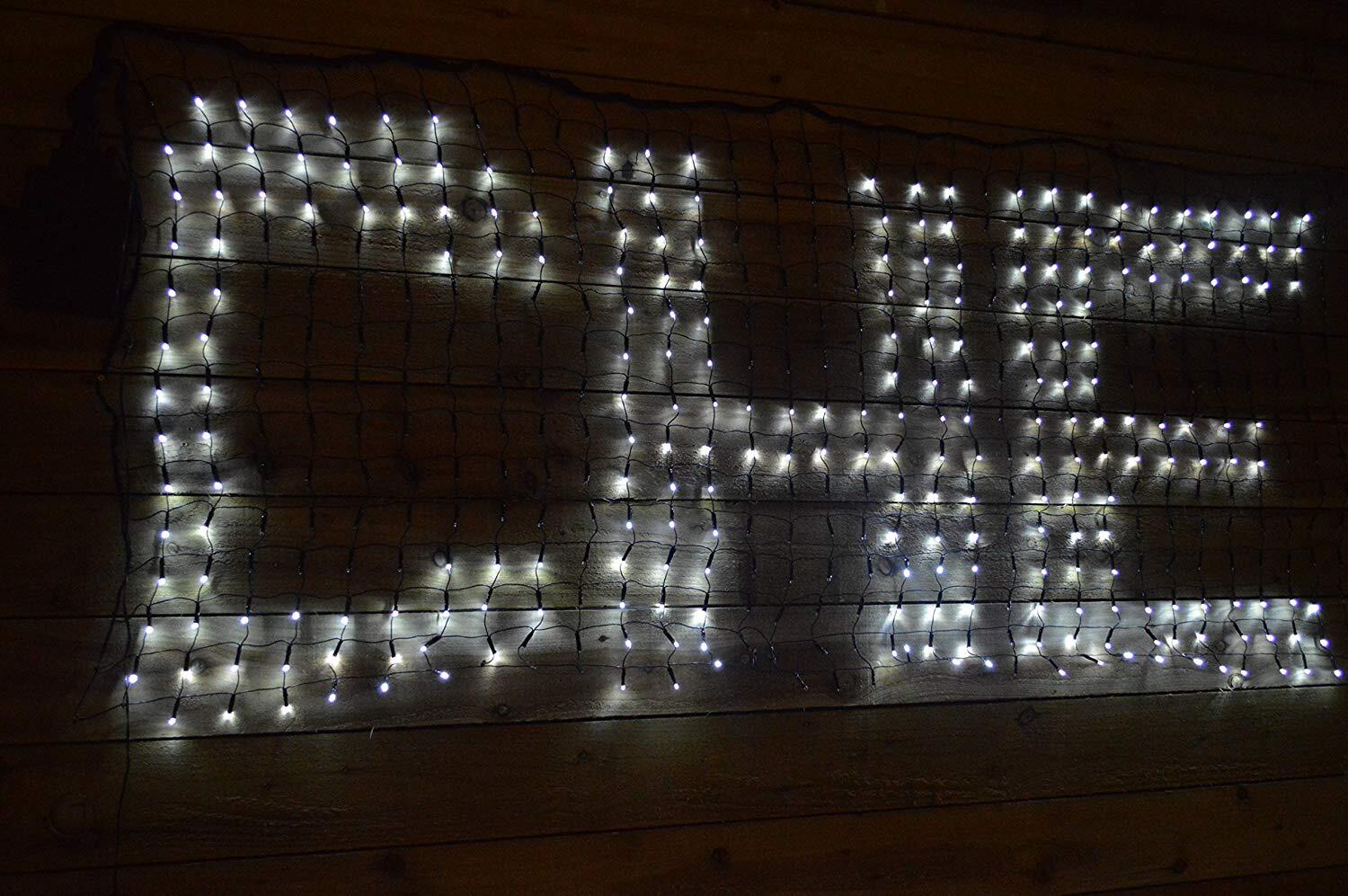 Samland 448 LED Programmable Scrolling Text Message Net Light 2m x 80cm in White - Image 1