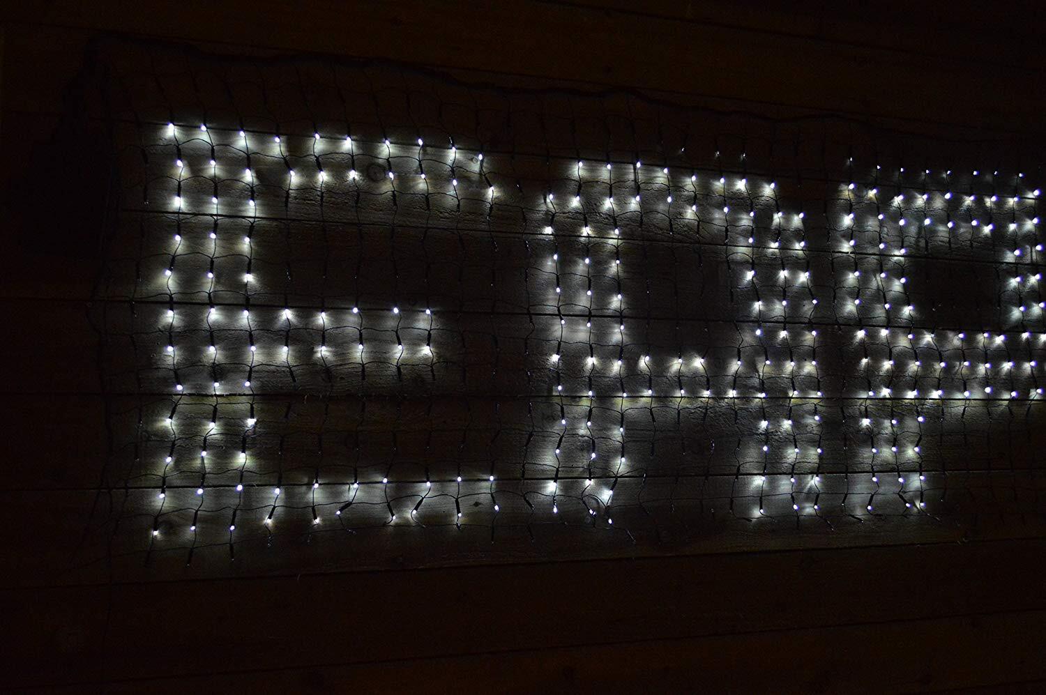 Samland 448 LED Programmable Scrolling Text Message Net Light 2m x 80cm in White - Image 2