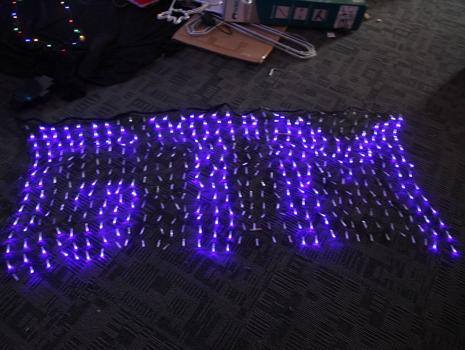 Samland 448 LED Programmable Scrolling Text Message Net Light 2m x 80cm in Blue - Image 1