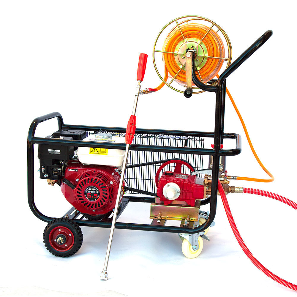 Samland 5.5HP WEED OR PEST CONTROL SPRAYING SYSTEM WITH PISTON PUMP 50M SPRAYER HOSE REEL - Image 1