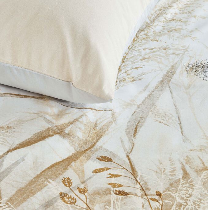 Florine Cotton Percale Sand Quilt Cover Sets by Bedding House King - Image 1