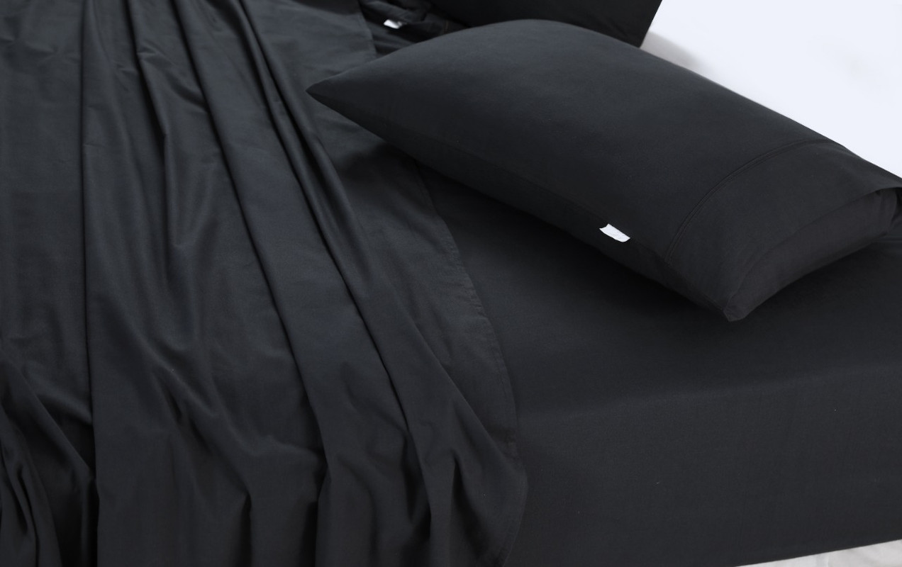 Elan Linen 100% Egyptian Cotton Vintage Washed 500TC Charcoal Queen Bed Sheets Set - Image 4