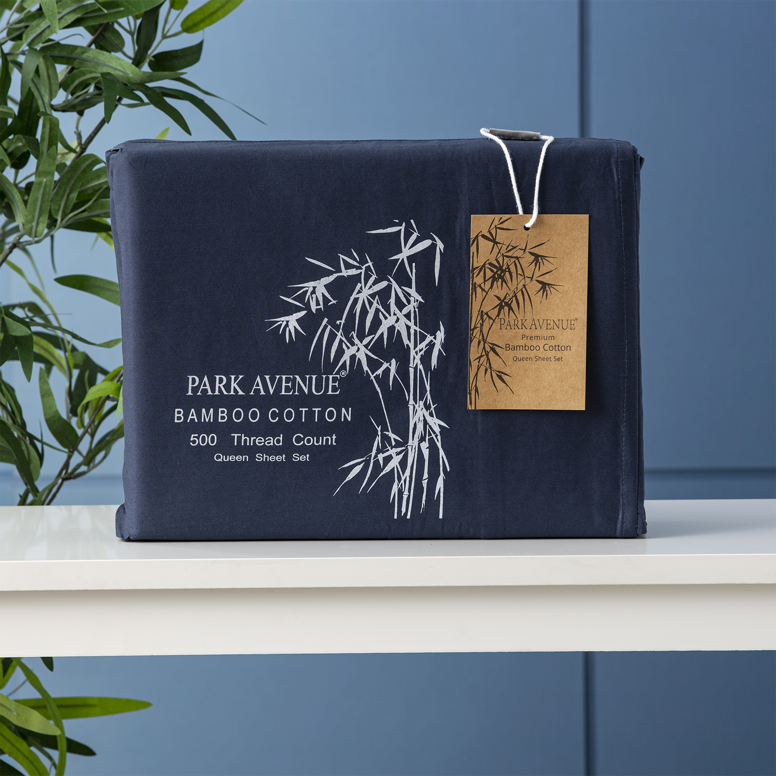 Bamboo Cotton 500 Thread Count Indigo Sheet Sets by Park Avenue Queen - Image 1
