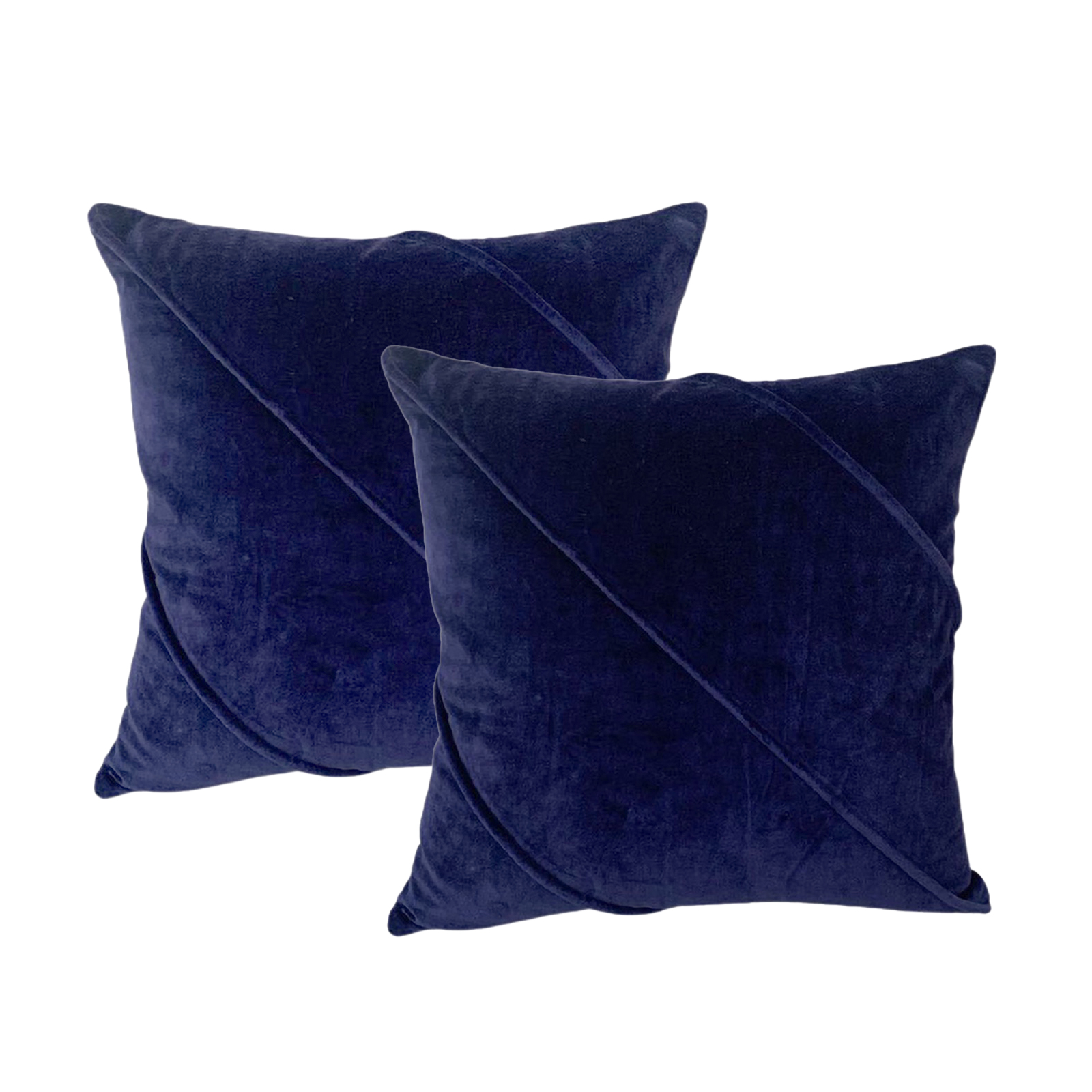 Trova Ink Twin Pack Cotton Velvet Cushion Polyester Filled by Cloud Linen - Image 1