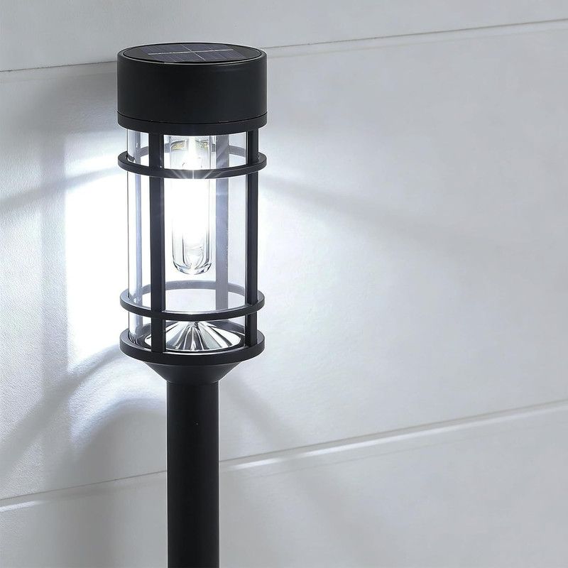 Solar Pathway Lights Outdoor, 8 Pack Metal Glass Solar Lights Outdoor Waterproof Auto On/Off Landscape Path Lighting Garden Decor for Yard Walkway Driveway, Cool White - Image 3