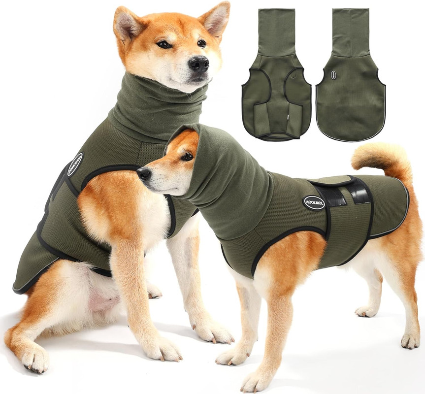 Pet Products Dog Anxiety Vest and Coat, Vet Visits and Separation - Keep Pet Calm, Dog Jacket for Thunder, Fireworks, Anti Anxiety Vest for Dogs and Cat Body and Ear, Green , XS. - Image 1