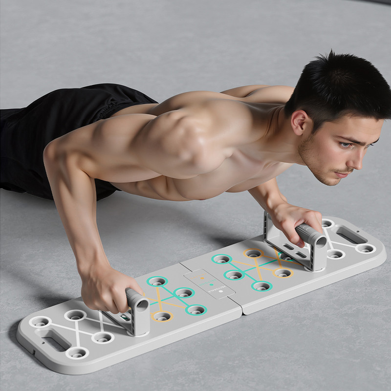 Push Up Board Fitness, Workout Home Gym Equipment, 20 in 1 Exercise Pushup Bar Handles for Floor, Strength Training Equipment for Men - Image 1