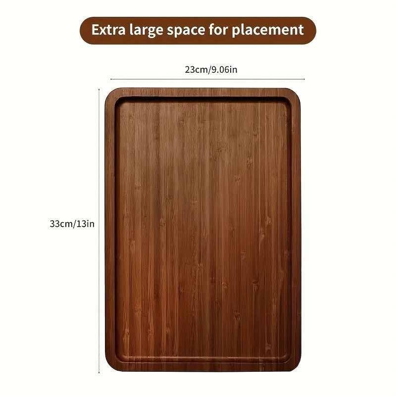 Red Folding Side Table for Sofa with Wooden Finish - Image 2