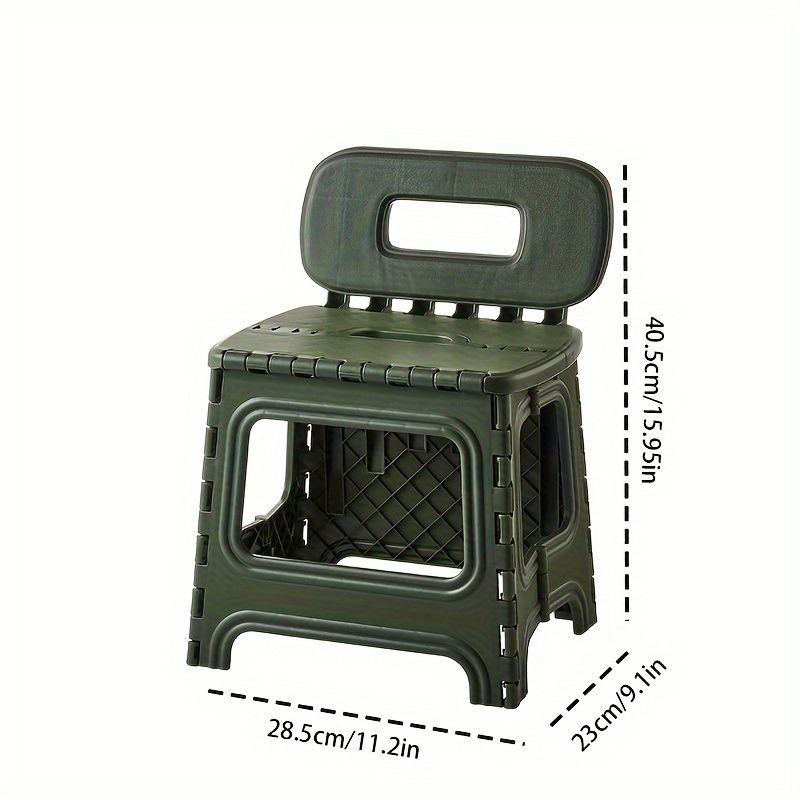 folding plastic stool, stool with backrest, portable stool, durable stool, comfortable seating, extra seating, step stool, camping stool, Australian home, space-saving furniture - Image 3