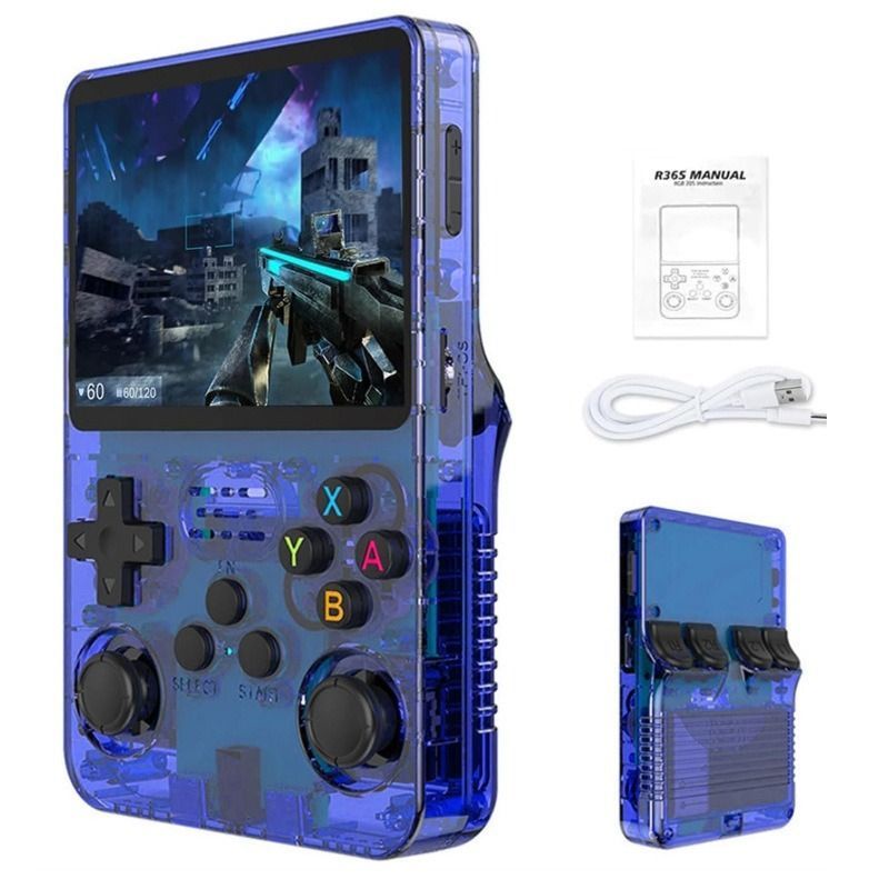 handheld game console, 3.5-inch HD screen, GTA, retro classic games, portable arcade, PSP-style, retro gaming, portable gaming, nostalgic console, Australia - Blue - Size 128G - Image 1