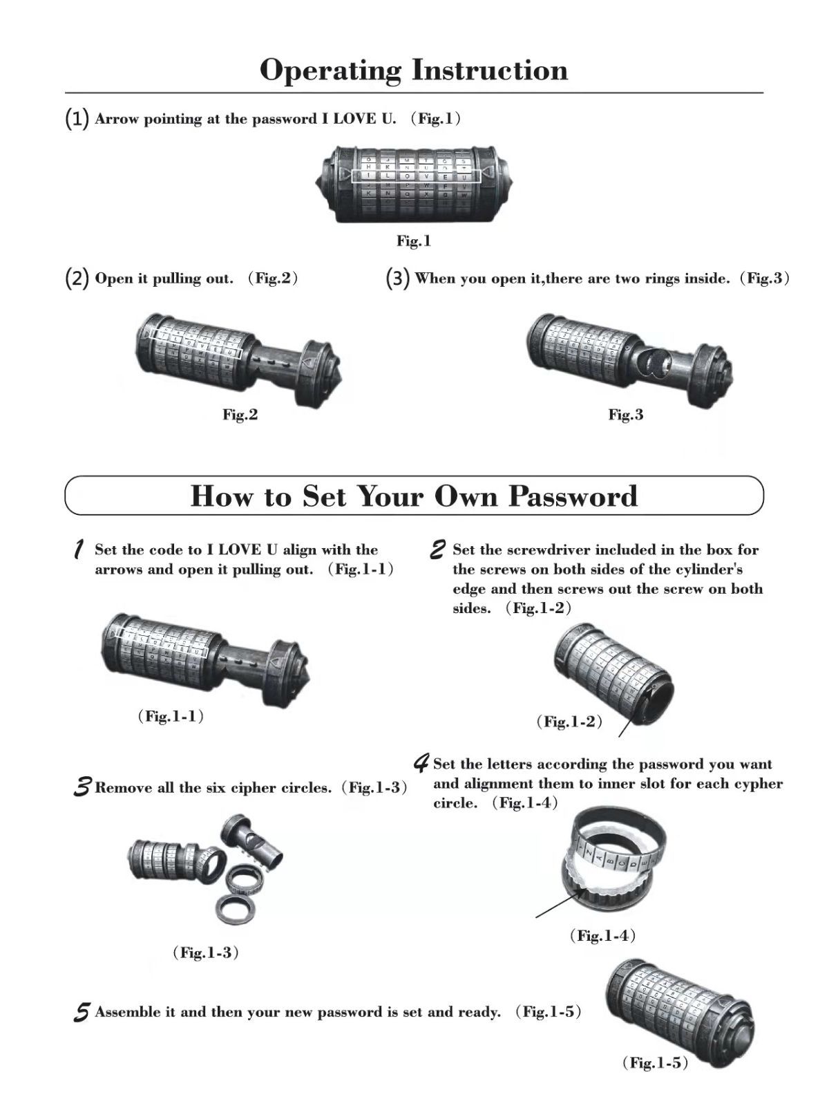 Da Vinci Code, Lock Cylinder, Puzzle, Gift, Valentine's Day Gift, Christmas Gift, Birthday Gift, Australian Puzzle, Brain Teaser, Code Breaking - Black - Size L - Image 8