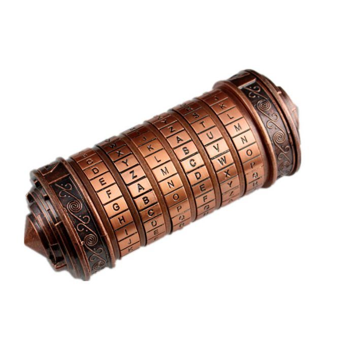 Da Vinci Code, Lock Cylinder, Puzzle, Gift, Valentine's Day Gift, Christmas Gift, Birthday Gift, Australian Puzzle, Brain Teaser, Code Breaking - Gold - Size L - Image 2