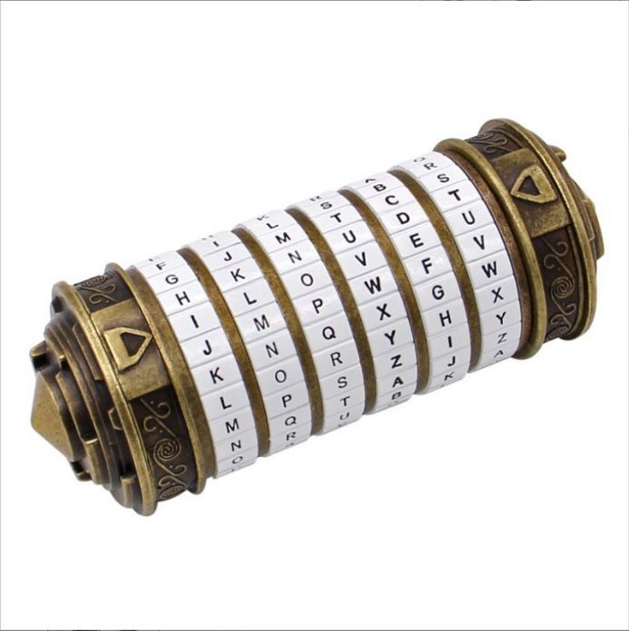Da Vinci Code, Lock Cylinder, Puzzle, Gift, Valentine's Day Gift, Christmas Gift, Birthday Gift, Australian Puzzle, Brain Teaser, Code Breaking - Gold - Size L - Image 7