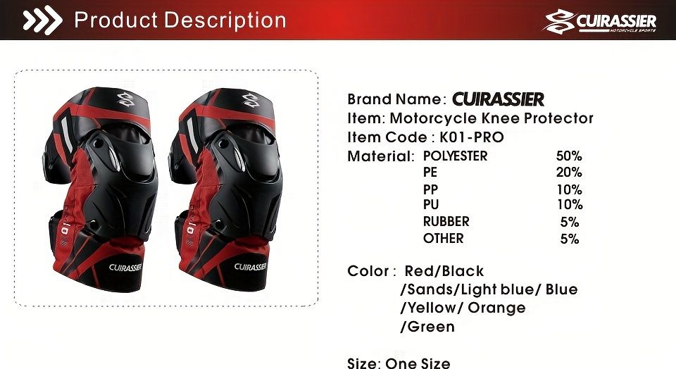 knee protector, KO1-PRO, motorcycling knee protection, high-impact sports knee gear, durable knee guard, comfortable knee protection, off-road knee pads, Australian knee brace -BLACK - Image 1