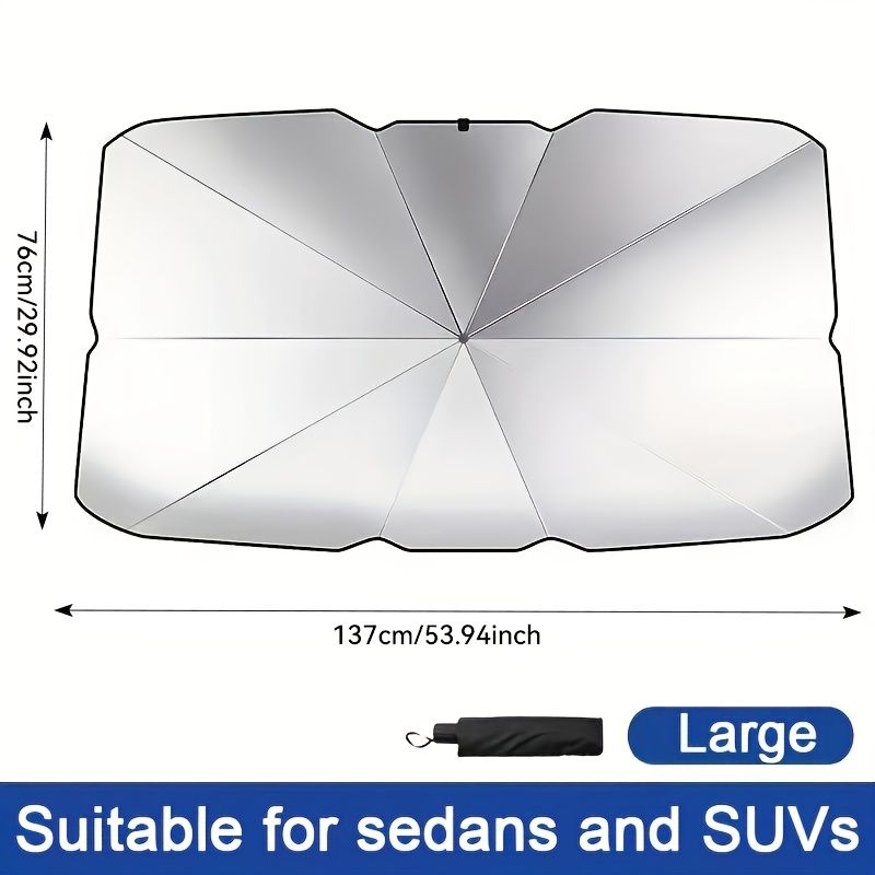 car sunshade,UV protection,car interior protector,Australian summer,windshield shade,heat blocker,emergency sun shield,car cooling accessory - Image 3