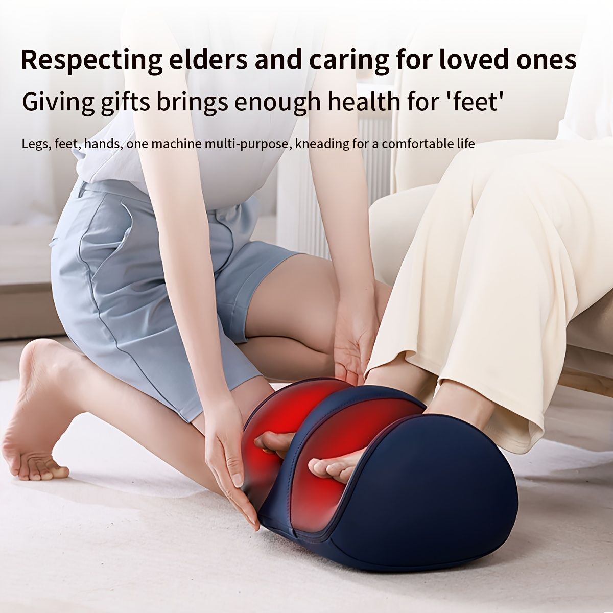 Foot Massager Heating Massager Multiple Modes 20 Massage Heads Foot Massage - Navy - Size Australian - standard - Image 4
