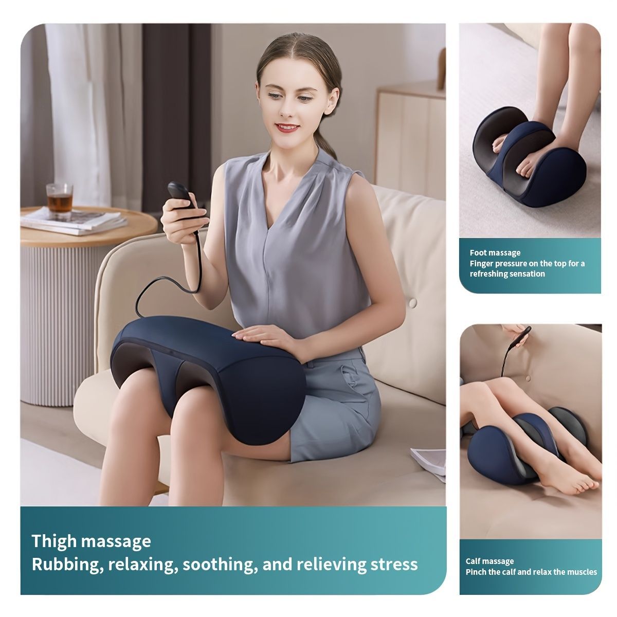 Foot Massager Heating Massager Multiple Modes 20 Massage Heads Foot Massage - Navy - Size Australian - standard - Image 6