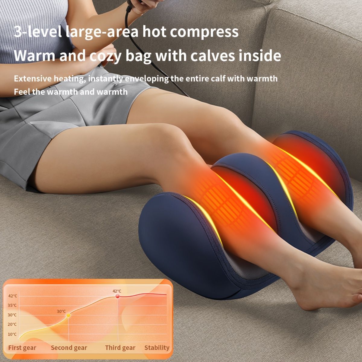 Foot Massager Heating Massager Multiple Modes 20 Massage Heads Foot Massage - Navy - Size Australian - standard - Image 8