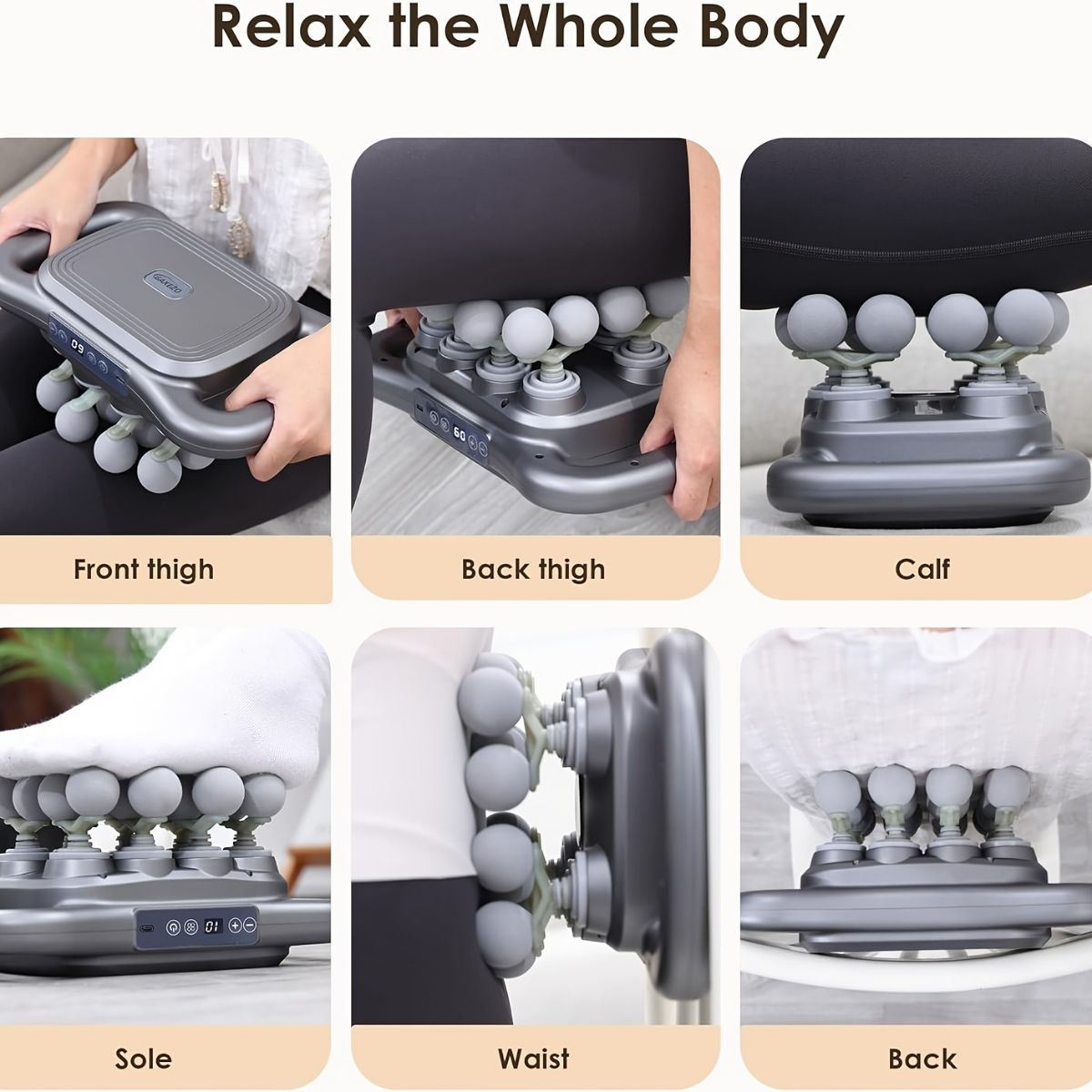 16-head massage gun, deep-tissue massager, electric massage tool, 9 modes, 9 intensity levels, quiet muscle massager, body muscle massage, percussion massager, muscle recovery, self-care - Starry-sky color - Size Sixteen pieces - Image 4