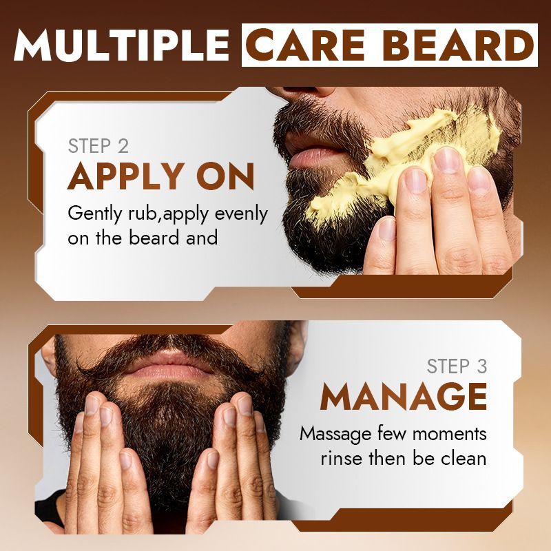 sandalwood beard ointment, beard care Australia, hydrate beard, nourish beard, flexible beard, beard moisturiser, odour control beard, Australian beard product, beard grooming, sandalwood beard balm - Yellow - Size 50g-2pcs - Image 3