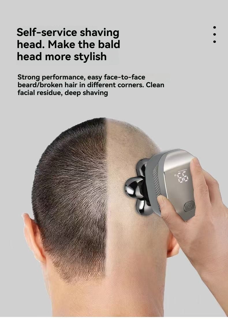 mens electric shaver, cordless shaver, rechargeable shaver, waterproof shaver, 6D floating shaver, men grooming, shaver for Australian men, travel shaver - Silver - Size SET - Image 6