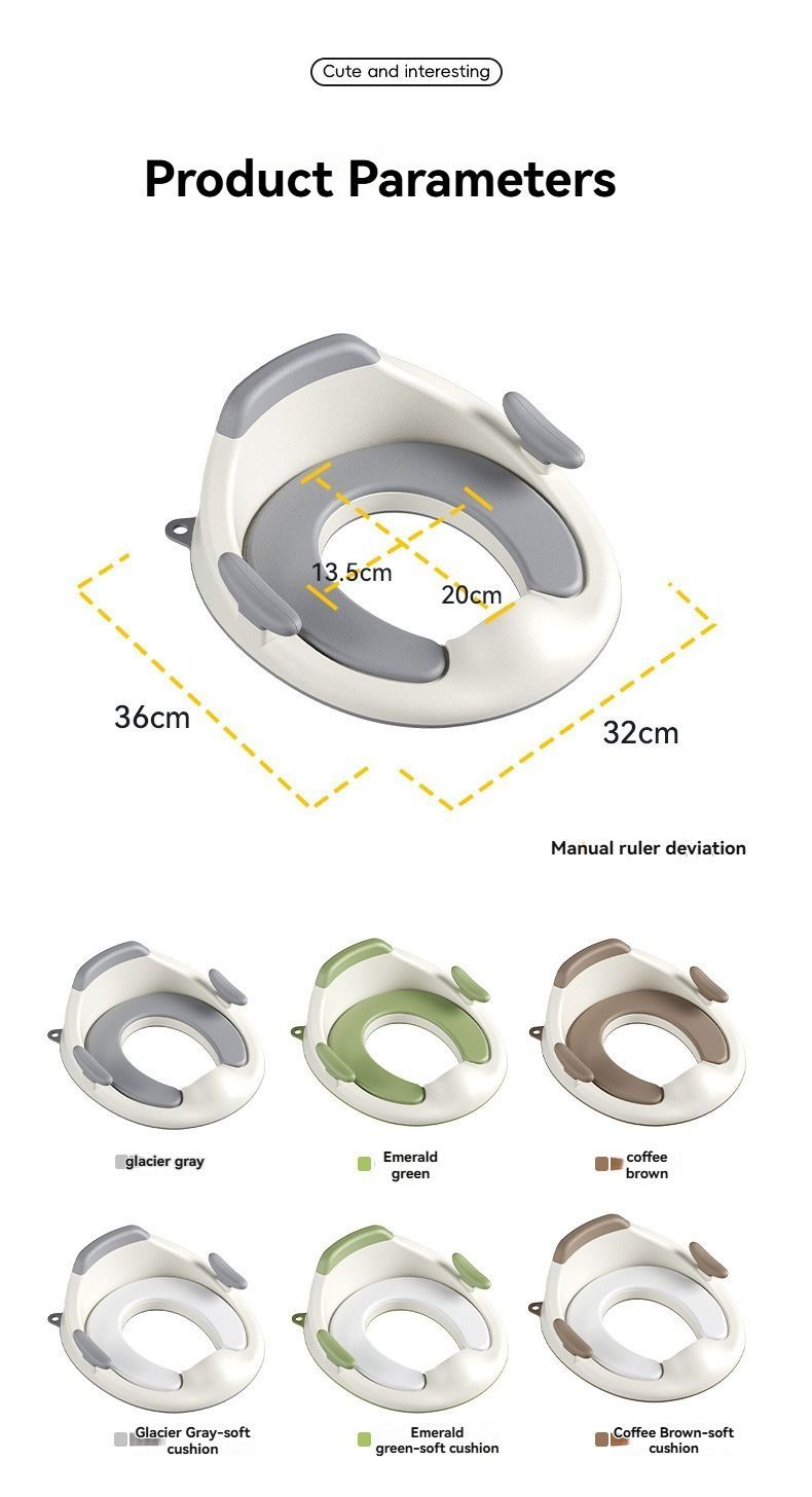baby portable toilet seat, potty training, no installation, splash proof, hanging storage, travel potty seat, toddler toilet training seat - Gray - Size Soft cushion - Image 7