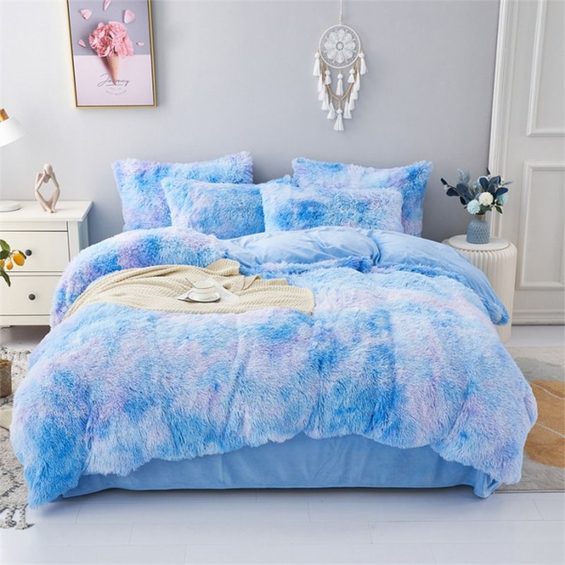 Tie-Dye Bedding Set Three-Piece Bedding Set Soft Bedding Trendy Bedding Home - Gray - Size 200*240cm - Image 5