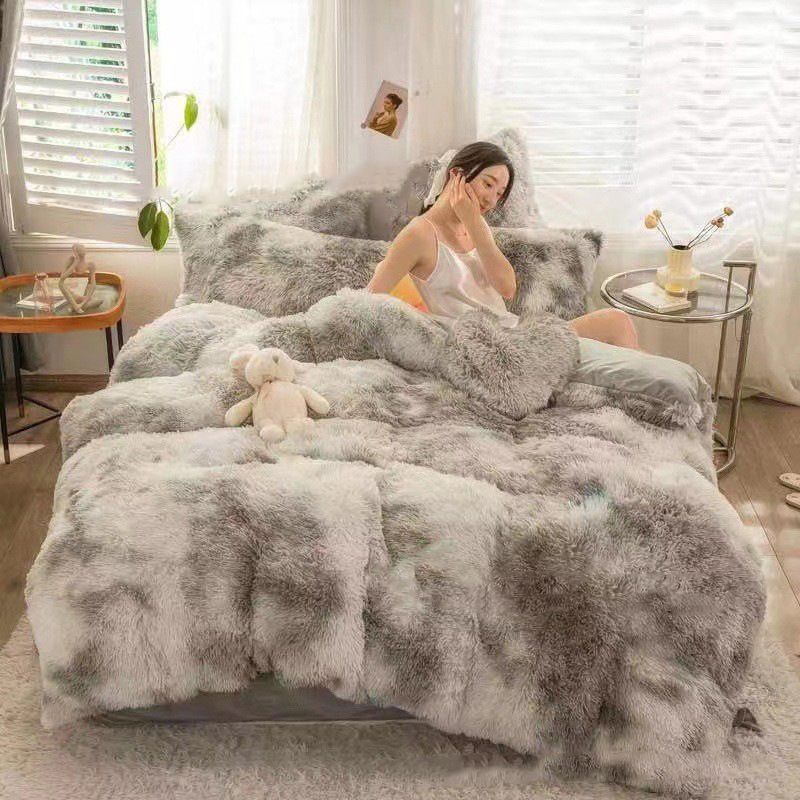 Tie-Dye Bedding Set Three-Piece Bedding Set Soft Bedding Trendy Bedding Home - Leopard print - Size 150*200cm - Image 1