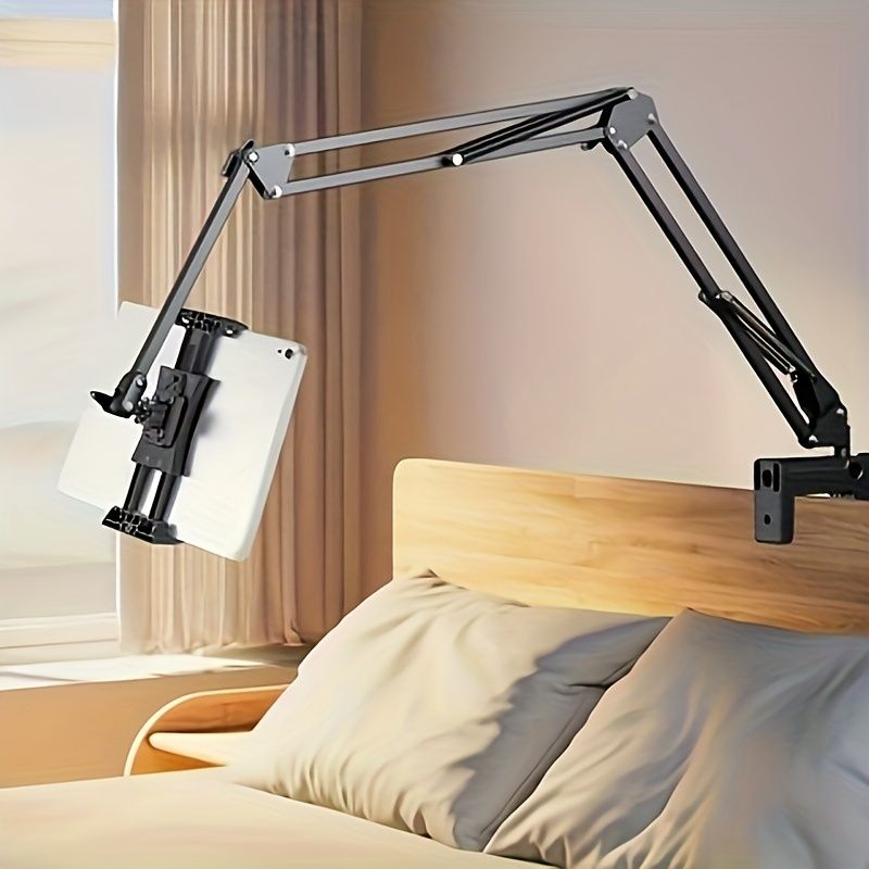 BLACK pure titanium tablet mount, flexible tablet arm stand, heavy duty tablet holder, home office desk accessory, bedside tablet stand, Australia tablet mount, hands-free tablet arm - Image 5